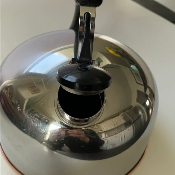 Vintage Paul Revere Stainless Steel Whistling Teakettle with Copper Base - Picture 7 of 7